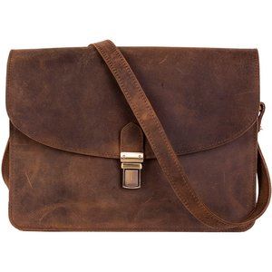 10" Women's Buffalo Leather Purse Satchel Handbag Tote Bag